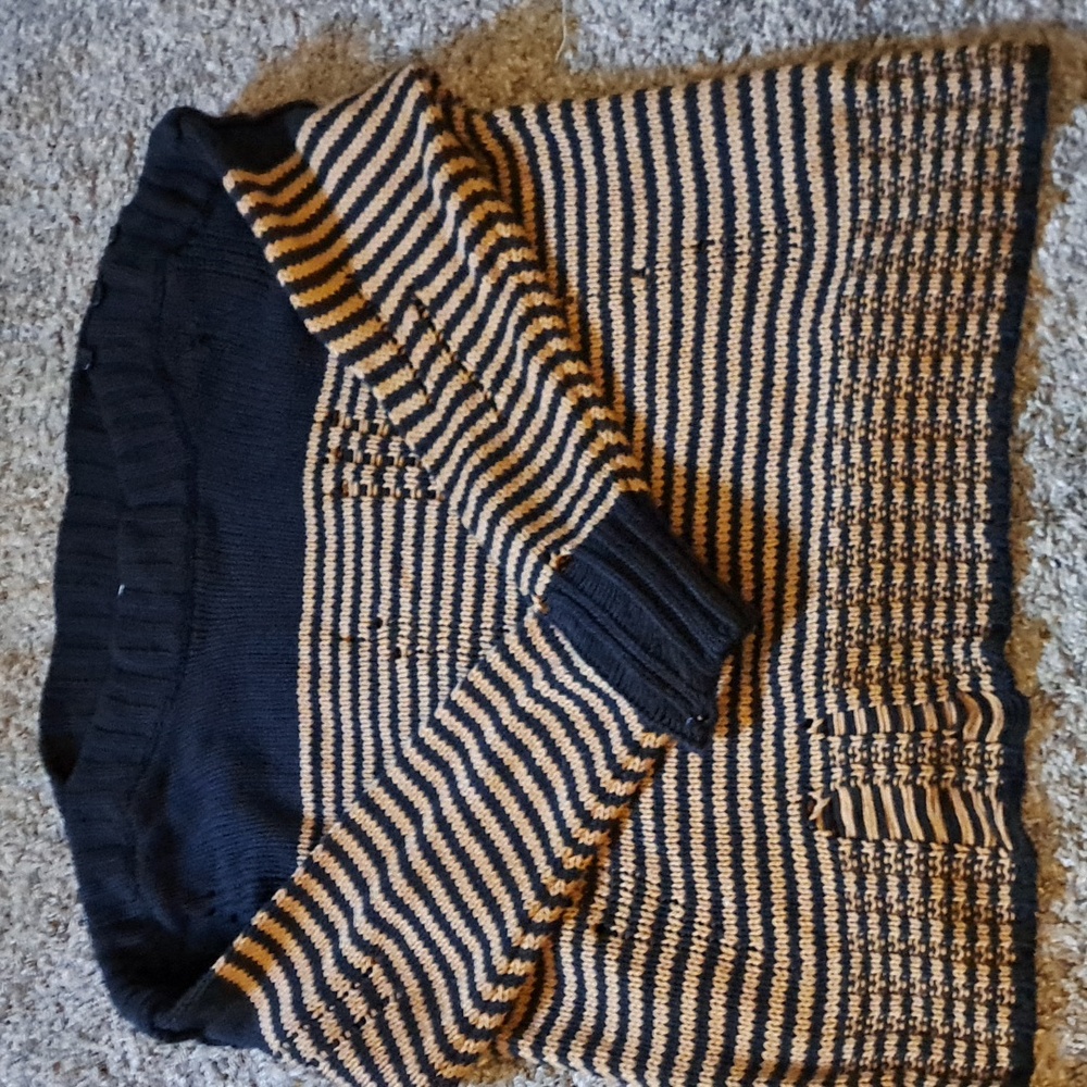 Brown and black sweater